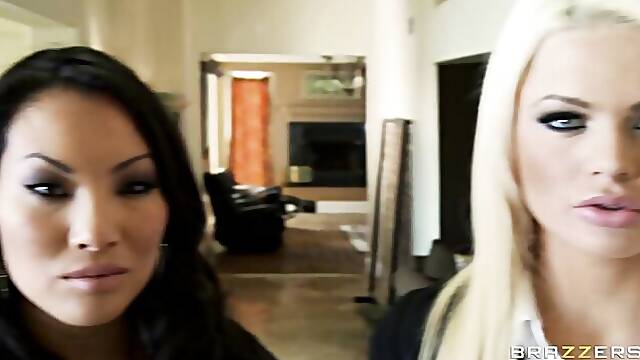 Alexis Ford and Asa Akira are enjoying dick-riding so much