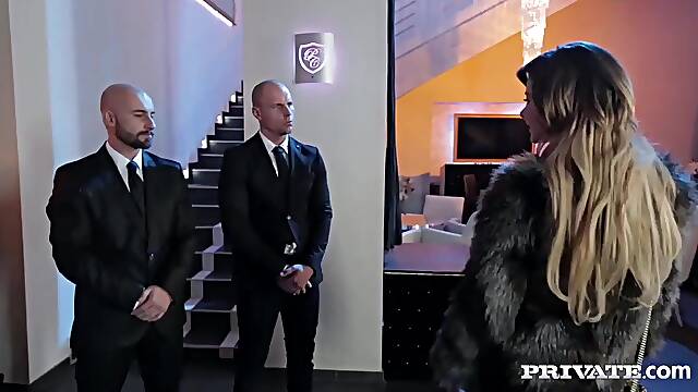 Mighty cocks give hardcore DP to blonde belle