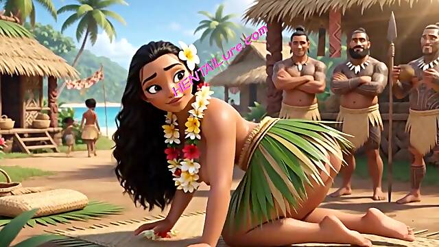 Big Ass Beauty Moana Fucked In Group By Tribal Villagers