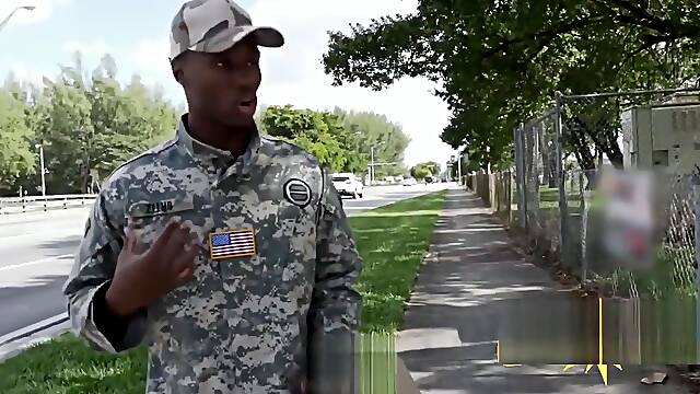 Kinky soldier pounding busty milf