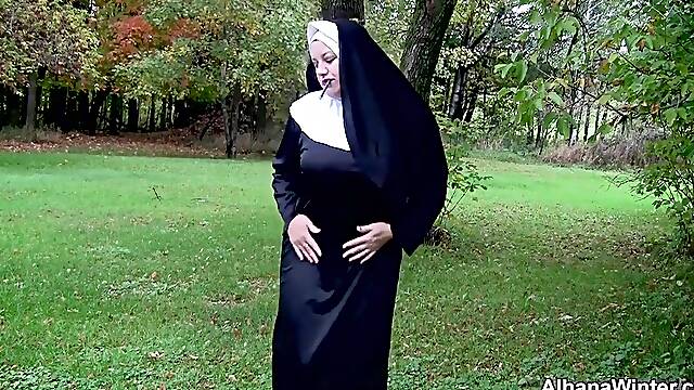 Smoking Outdoors Nun - ALHANA WINTER - Sunday Blasphemy Special