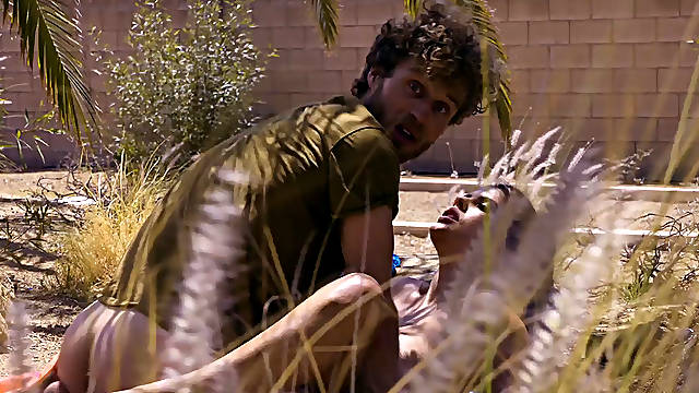 Michael Vegas fucks busty brunette nympho outdoors