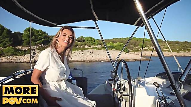 Sex on the open water with yummy rich mother I'd like to fuck Shalina Devine