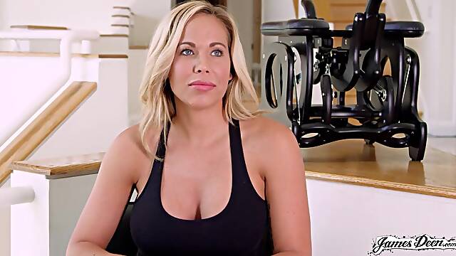 JamesDeen - BREATHTAKING GOLDEN-HAIRED mother Id like to fuck OLIVIA AUSTIN GETS HER BALD SNATCH DEVOURED