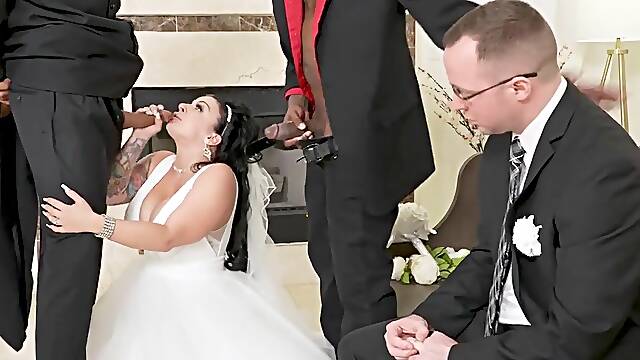 Payton Preslees Wedding Turns Coarse Interracial Three-some - Cuckold Sessions