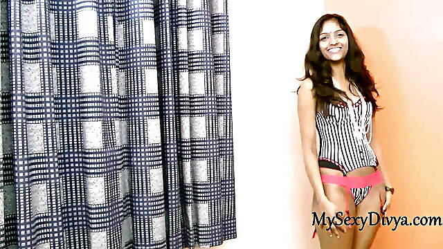 Hot Girl Divya fingering her wet hairy Indian pussy