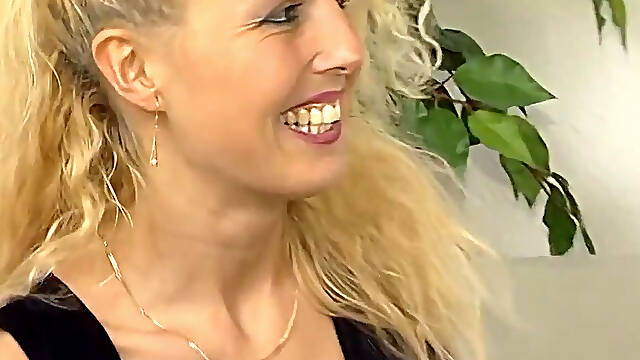 Blonde Nympho Is Happy That the Boss Wants to Fuck Her!