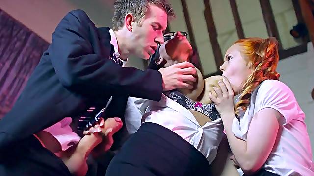 Milf along young student sharing cock in extreme scenes