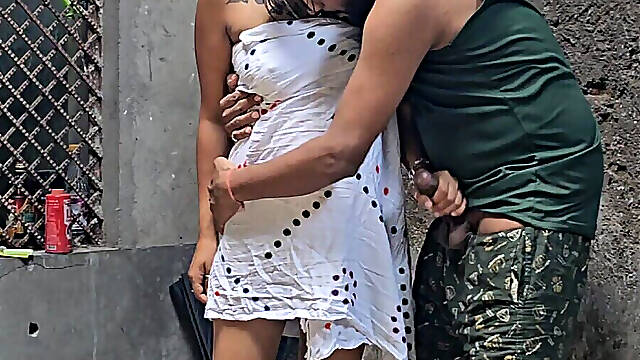 First Time Secretly Caught Village Stepsister Bathing