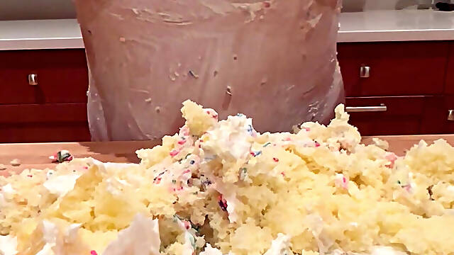 Step Mom Ruins Birthday Cake with Her Huge Tits
